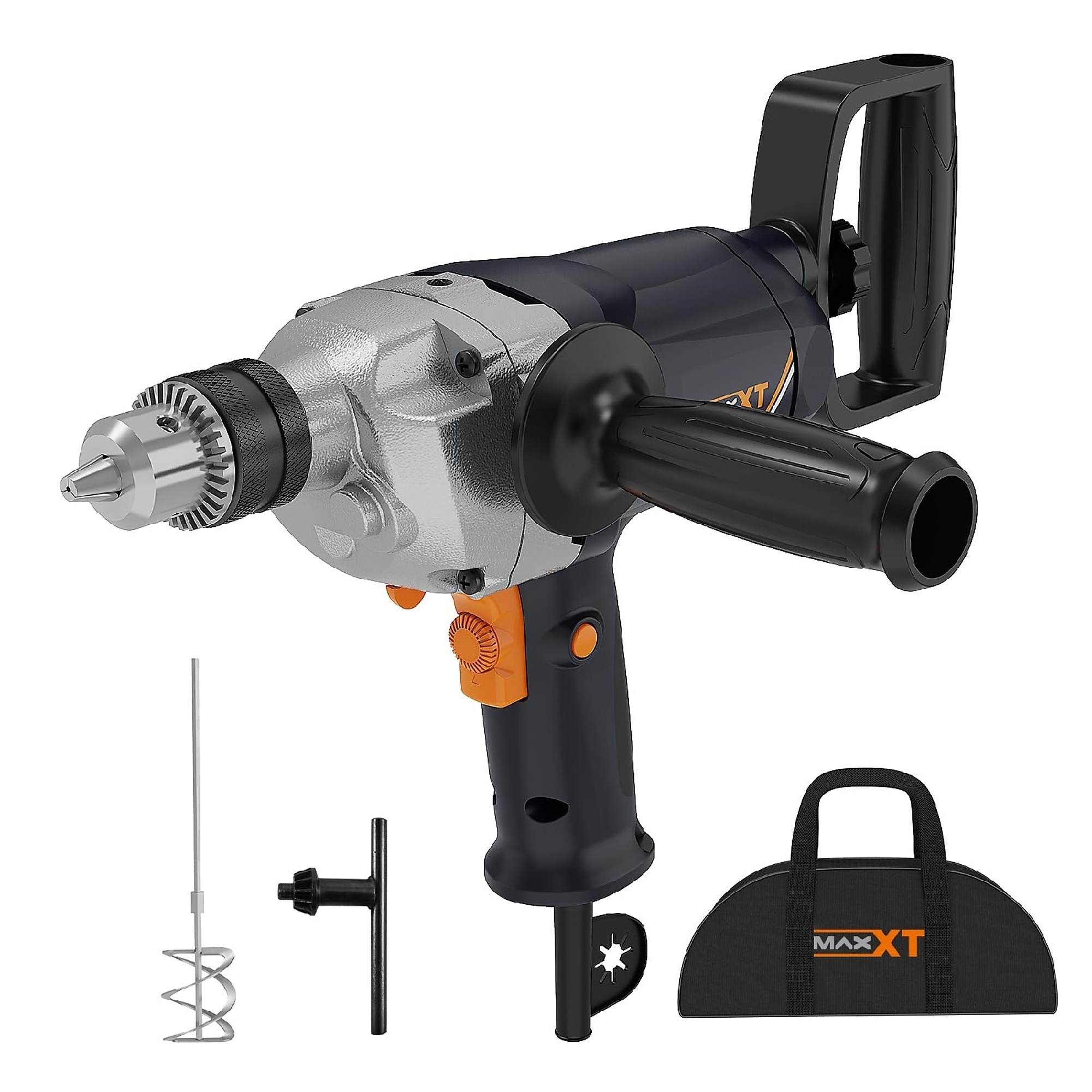 BlackTeck Corded Drill/Driver with Spade Handle — 9 Amp, 1/2in. Keyed Chuck, Adjustable Speed, Model# N2-6169F
